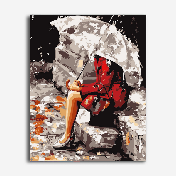 Rainy Day - Woman Of New York - Paint By Number Kit
