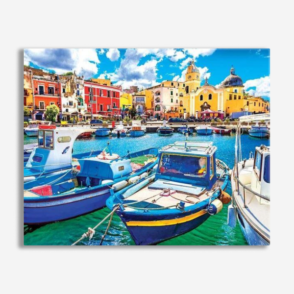Port Of Procida Island, Italy - Paint By Number Kit