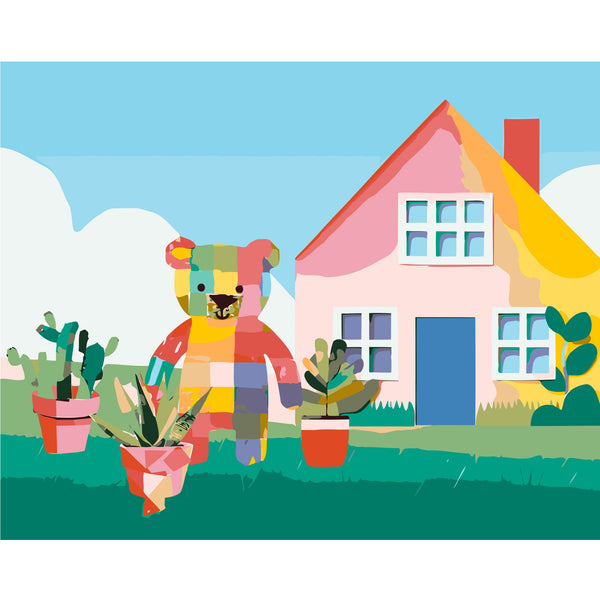 Sunny Bear’s Garden Adventure – Paint by Numbers Kit | 20