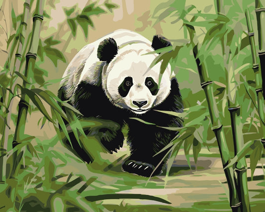 Panda Paint-by-numbers