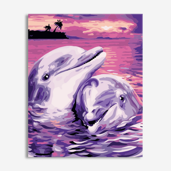 Dolphins Love - Paint By Number Kit