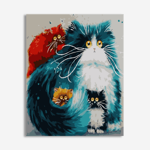 Furry Cats - Paint By Numbers Kit